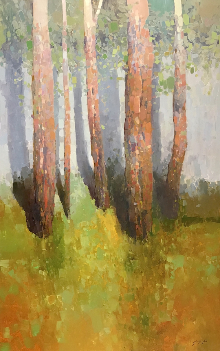 Birches Trees, Original oil Painting, Handmade artwork, One of a Kind                            